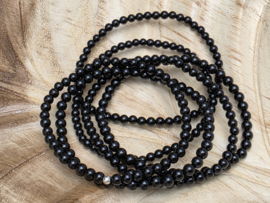 Zwarte toermalijn armband 4 mm