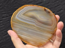 Agaat schijf natuurlijke kleur