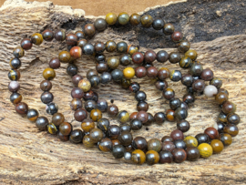 Tijgerijzer armband 6 mm