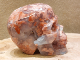 Roze chalcedoon human skull
