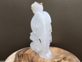 Bergkristal draak full body met limoniet insluitingen