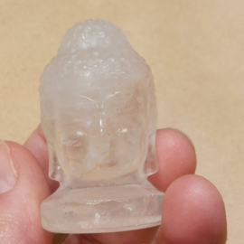 Bergkristal boeddha hoofd