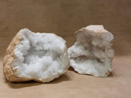 Bergkristal geode set groot