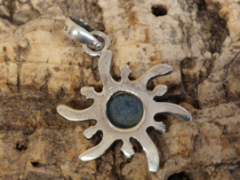 Lapis lazuli hanger in zilver