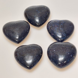 Blauwe goudsteen (synthetisch) hart