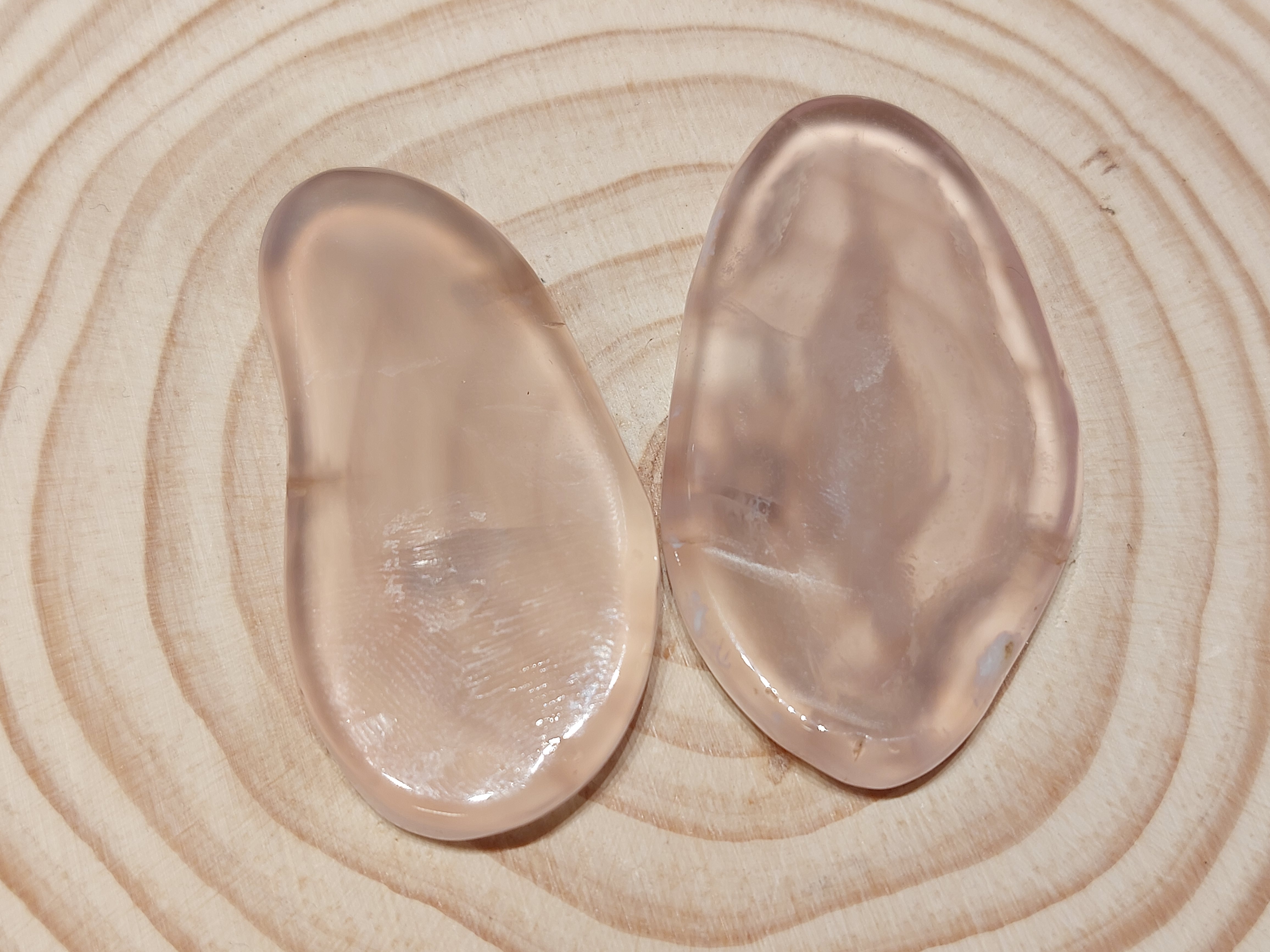 Roze chalcedoon platte steen