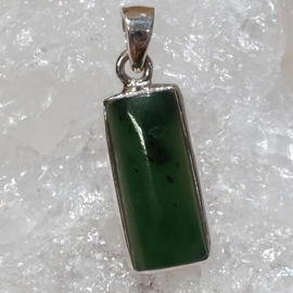 Jade hanger in zilver
