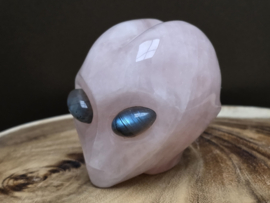 Rozenkwarts star being met labradoriet ogen