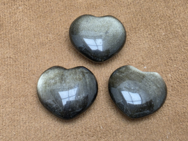 Goud obsidiaan hart