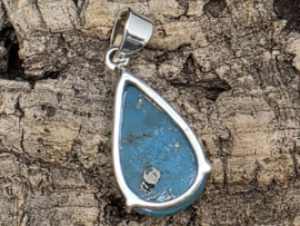 Turkoois hanger in zilver