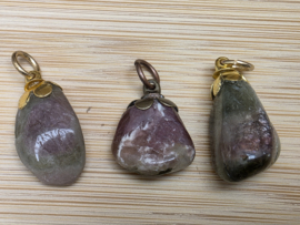 Watermeloen toermalijn hanger