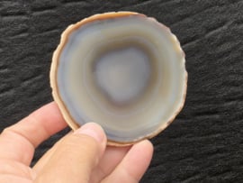 Agaat schijf natuurlijke kleur