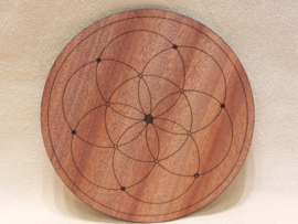 Grid plaat Seeds of life 14 cm