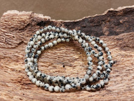 Dalmatiër jaspis kogel armband 4 mm