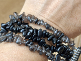 Rookkwarts met obsidiaan horlogeband voor iwatch 42mm