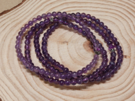 Amethist kogelarmband 4mm