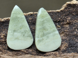 Serpentijn cabochons set van 2