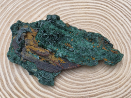 Malachiet ruw cluster/zijde malachiet, Congo