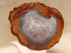 Agaat schijf natuurlijke kleur