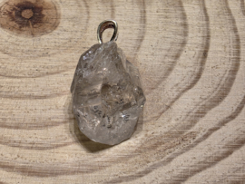 Herkimer diamant hanger met zilveren oogje