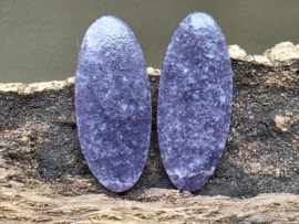 Lepidoliet cabochons set van 2