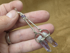 Vera cruz amethist oorbellen in zilver