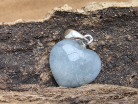 Aquamarijn hanger hart