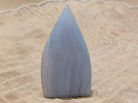 Blauwe chalcedoon of  blue lace agaat vlam
