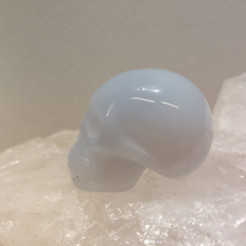 Blauwe chalcedoon human skull