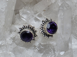 Amethist oorbellen in zilver