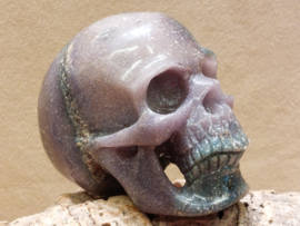 Druif agaat/ grape agaat human skull