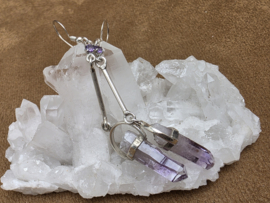 Vera cruz amethist oorbellen in zilver