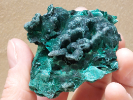 Malachiet ruw cluster/zijde malachiet, Congo