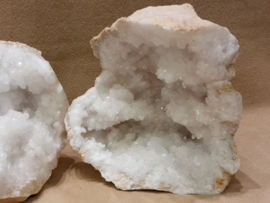 Bergkristal geode set groot