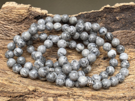 Crazy lace agaat armband grijs 8mm