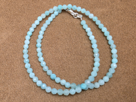 Amazoniet ketting facet geslepen 4mm