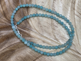 Amazoniet ketting facet geslepen