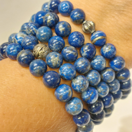 Lapis lazuli kogelarmband 8 mm