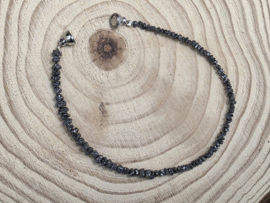 Ruwe diamant ketting met armband