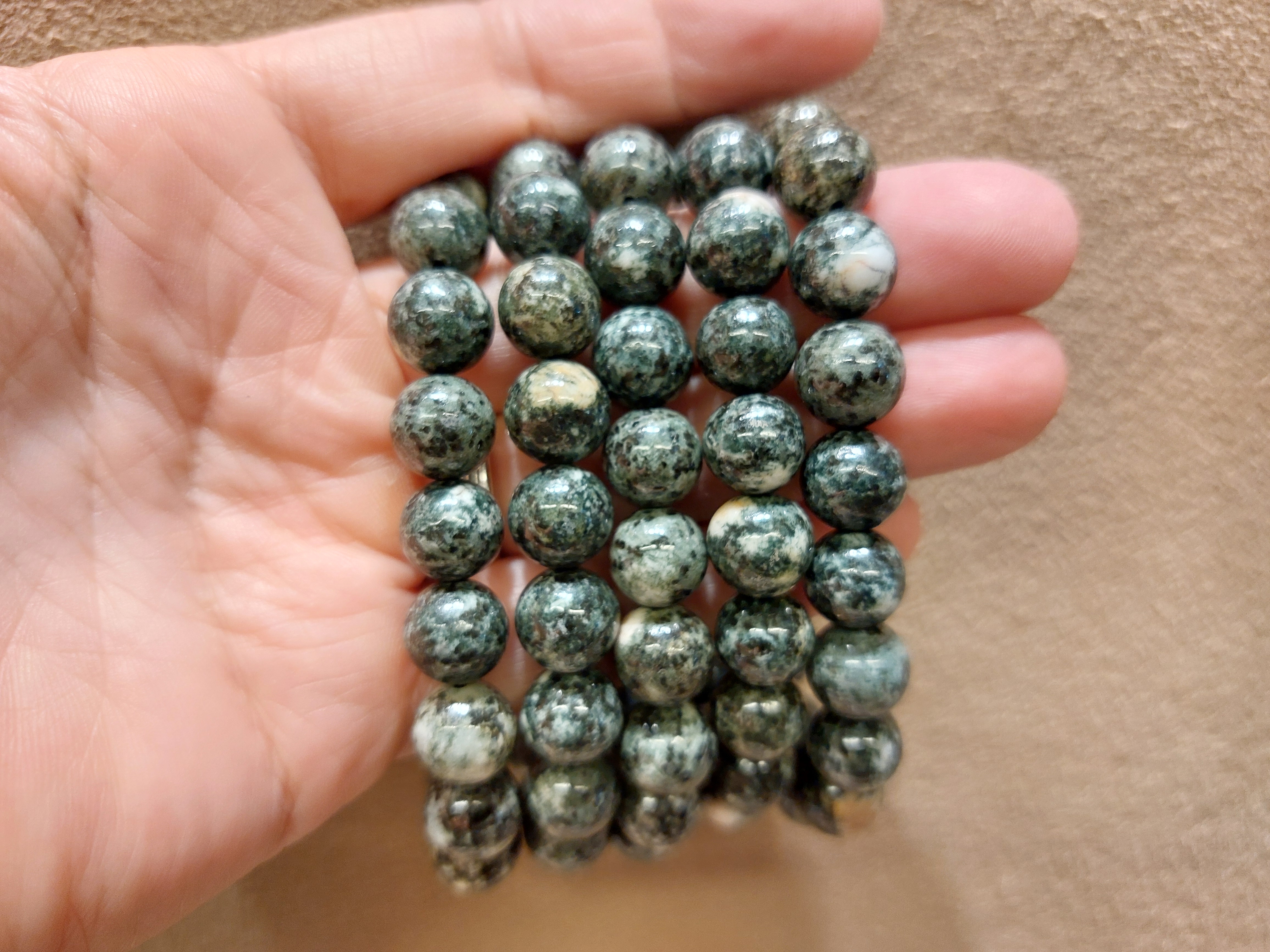 Preseli blue stone kogelarmband 10mm