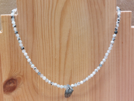 Regenboog maansteen ketting met hanger