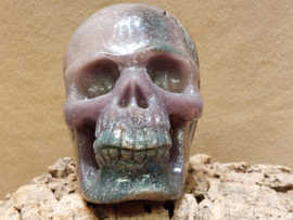 Druif agaat/ grape agaat human skull