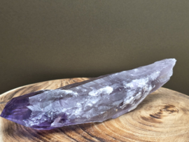 Amethist met rookkwarts punt natuurlijk gevormd