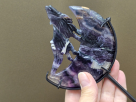 Fluoriet wolf op maan