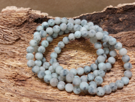 Kiwi jaspis kogel armband 6 mm mat