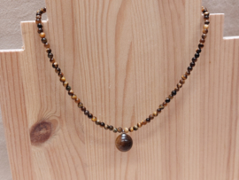 Tijgeroog ketting met hanger