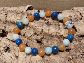 Be your own King or Queen setje kogelarmband 8mm
