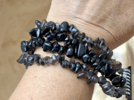 Rookkwarts met obsidiaan horlogeband voor iwatch 42mm