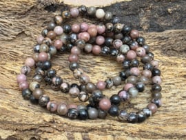 Rhodoniet armband 6 mm