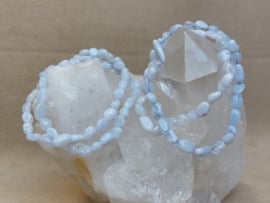 Chalcedoon of blue lace agaat nugget armband